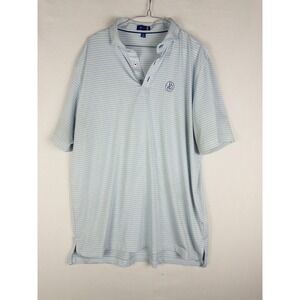 Stich Polo Shirt Mens L Striped Golf Performance Course Logo Short Sleeve